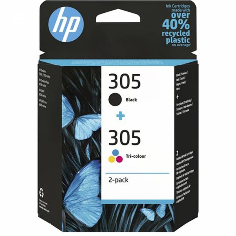 HP Inktpatronen 305 2-pack Tri-Colour/Black