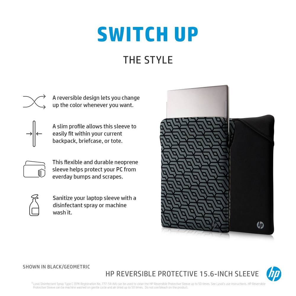 HP Laptophoes Omkeerbare beschermende 15,6-inch laptophoes black/blue
