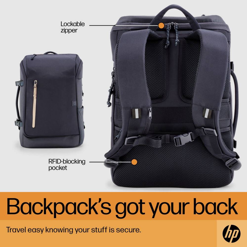 HP Laptoprugzak Travel 25l 15.6inch laptopbackpack nachtblauw