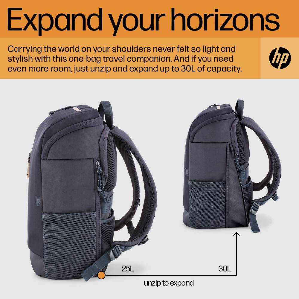 HP Laptoprugzak Travel 25l 15.6inch laptopbackpack nachtblauw