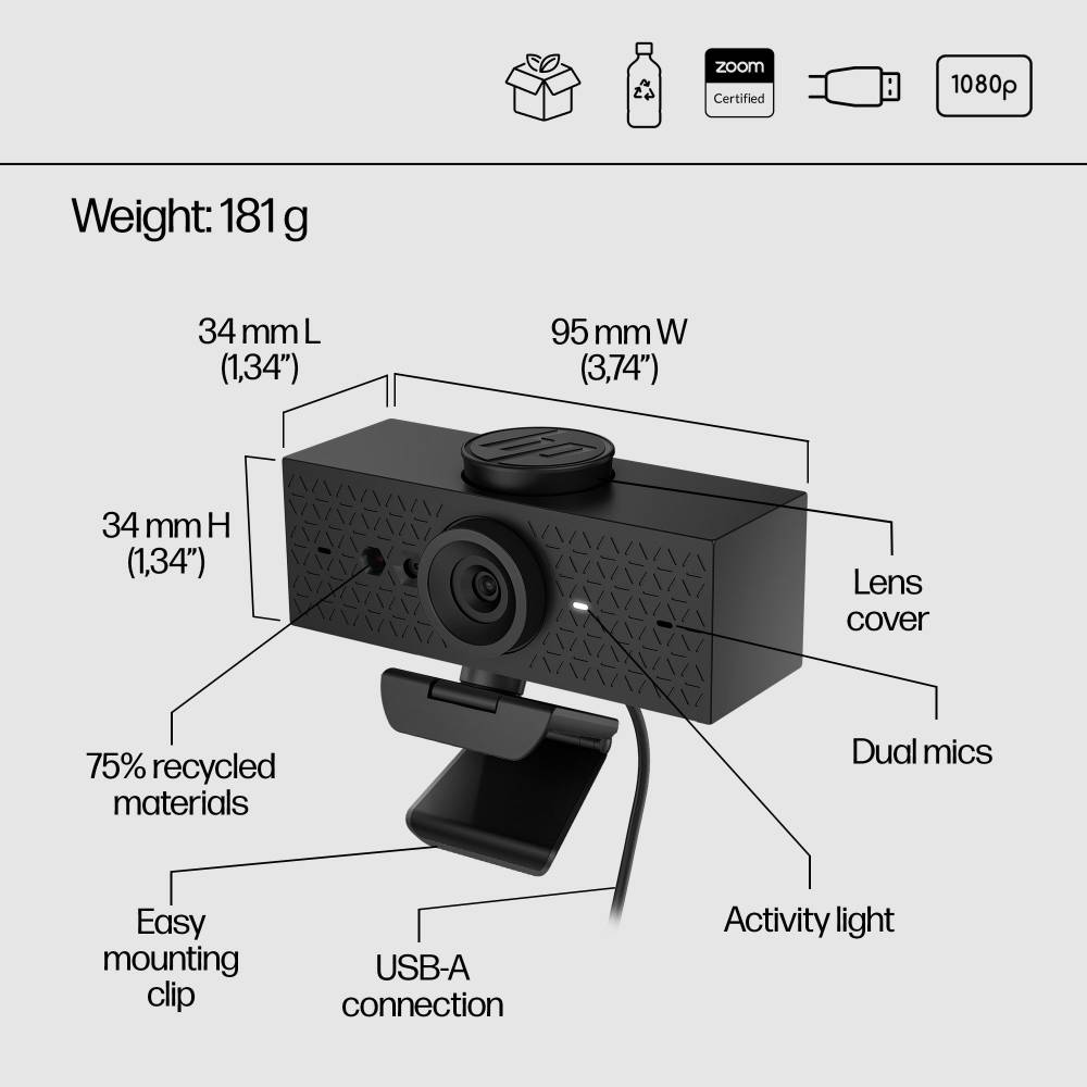 HP Webcam 620 FHD-webcam