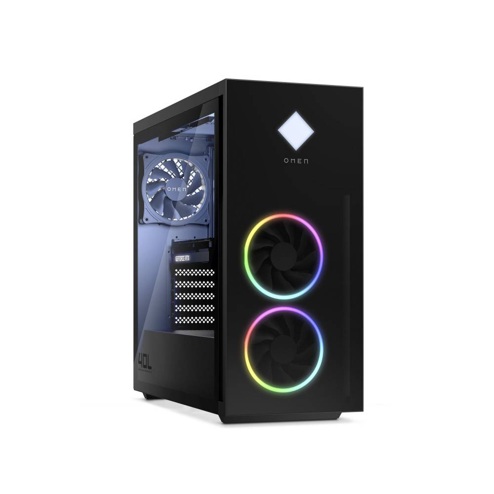 HP Desktop Omen Intel Core i9-14900K Liquid Cooling, 32GB, 1TB, RTX 4070Ti 12GB, Glass door, Black W11