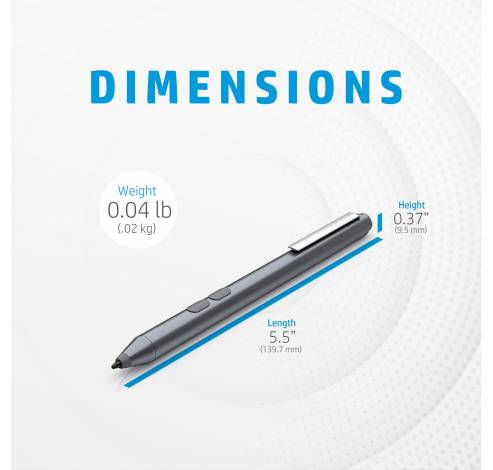 MPP 1.51 Digitale pen Met precieze schrijfpunt Grijs  HP