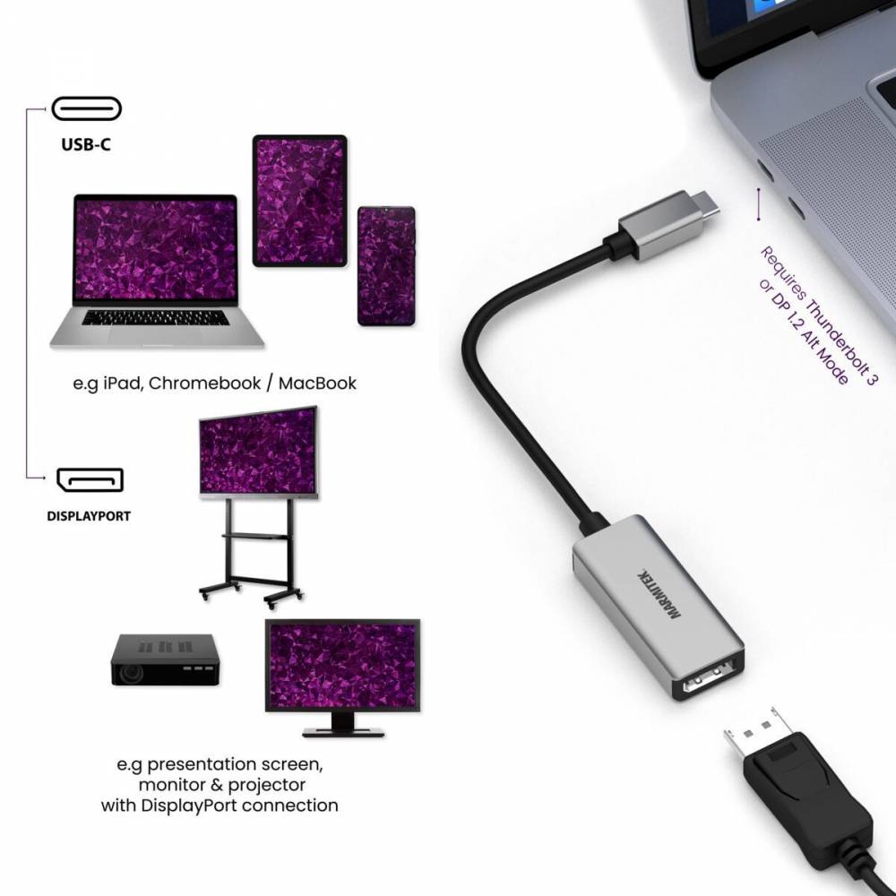 Marmitek Adapter USB Connect USB-C > DisplayPort
