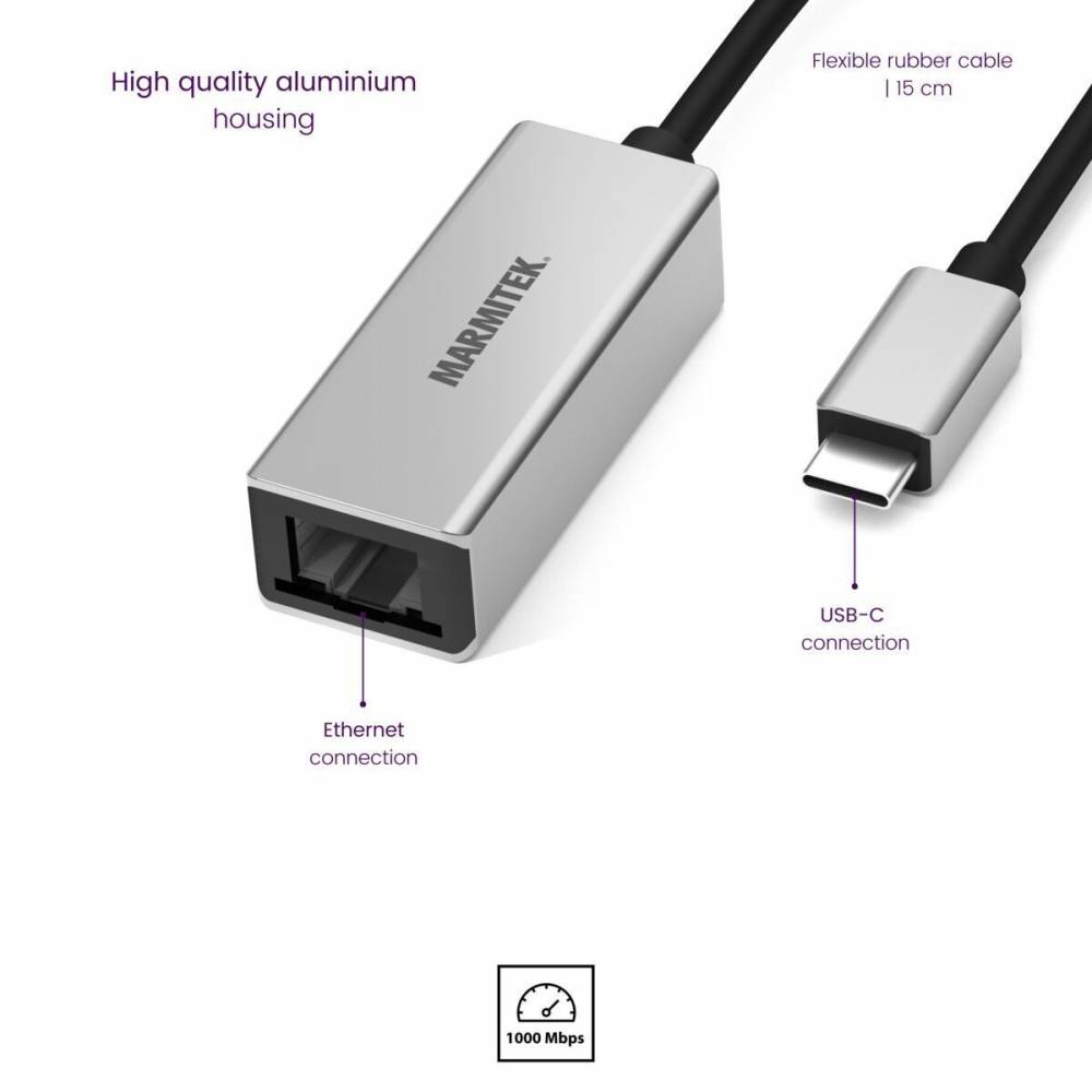 Marmitek Adapter USB Connect USB-C > Ethernet