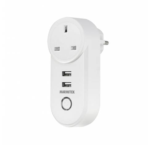 Power SI Slimme stekker Energiemeter 2x USB 15A  Marmitek