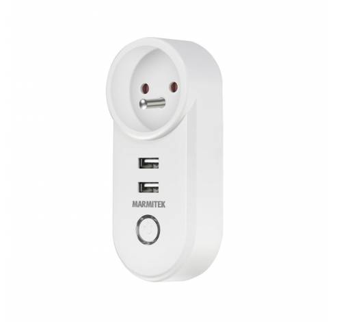 Power SI Slimme stekker Energiemeter 2x USB 15A  Marmitek