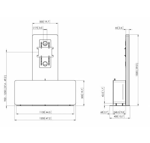 PVF 4112 meubel voor videoconferencing zilver  Vogels