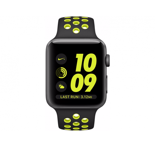 Watch Nike+ 38mm Spacegrijs Aluminium/Zwart Volt Sportband  Apple