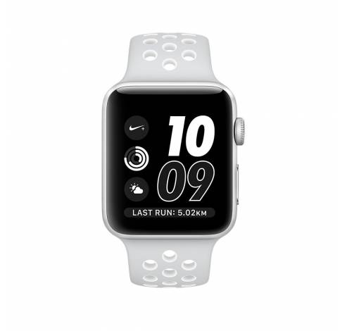 Watch Nike+ 38mm Zilver Aluminium/Platinum Wit Sportband  Apple