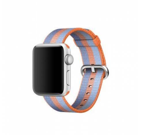 Bandje van geweven nylon - Oranje gestreept (38 mm)  Apple