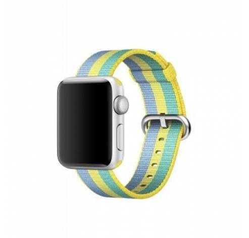 Bandje van geweven nylon - Stuifmeelgeel gestreept (38 mm)  Apple