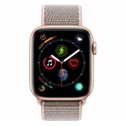 Apple Watch Series 4 44mm Goud Aluminium / Roze Nylon Sportband 
