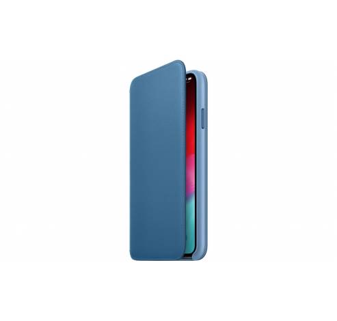 Leren Folio-hoesje voor iPhone XS Max Cape Cod-blauw  Apple