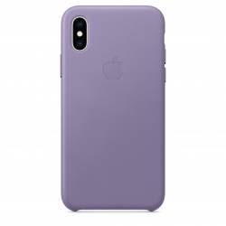 Apple iPhone XS Leather Case Lila 