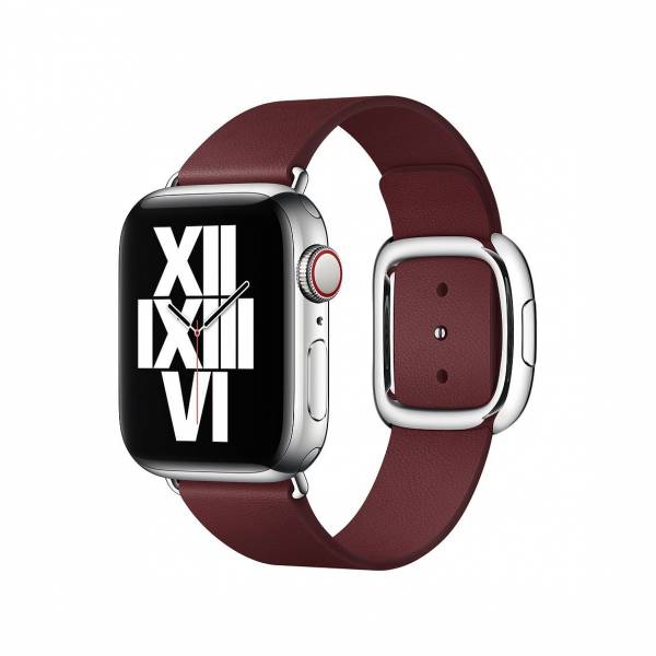 Bandje met moderne gesp 40mm Garnet Large Bandje met moderne gesp 40mm Garnet Large