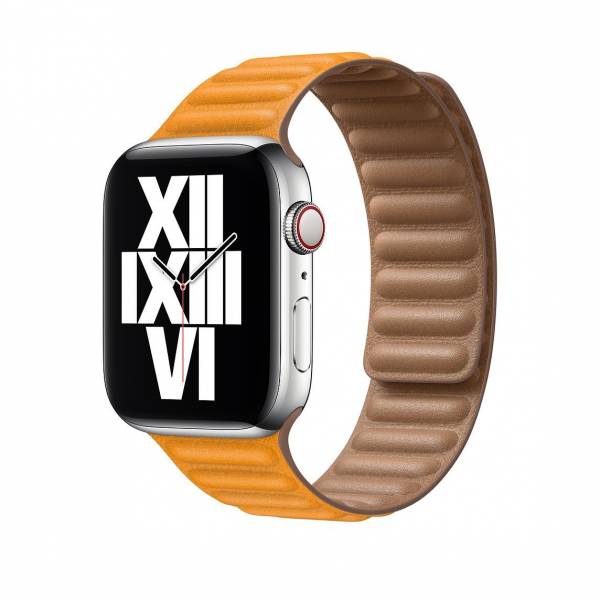 40mm California Poppy Leather Link Small 40mm California Poppy Leather Link Small