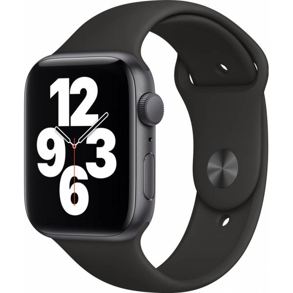 Apple Smartwatch Watch SE 44mm Spacegrijs Aluminium Zwarte Sportband Apple Smartwatch Watch SE 44mm Spacegrijs Aluminium Zwarte Sportband