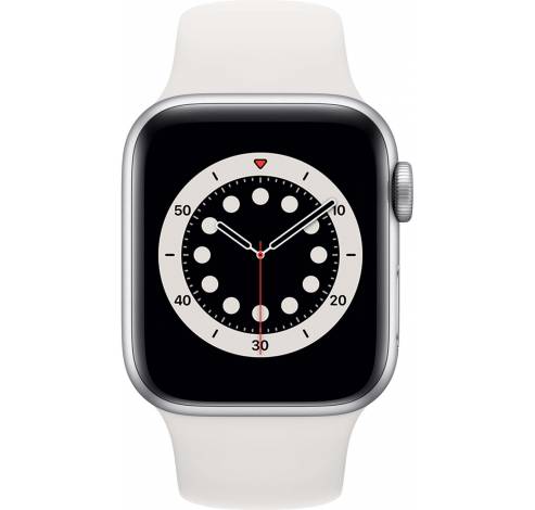 Apple Watch Series 6 40mm Zilver Aluminium Witte Sportband  Apple