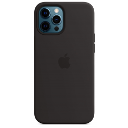 Siliconenhoesje met MagSafe voor iPhone 12 Pro Max Zwart Apple