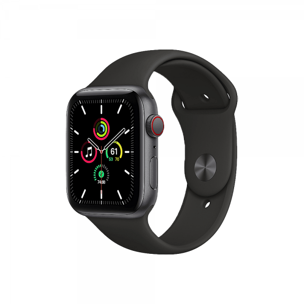 Apple Watch SE GPS + Cellular 44mm Space Gray Aluminium Case with Black Sport Band - Regular Apple Watch SE GPS + Cellular 44mm Space Gray Aluminium Case with Black Sport Band - Regular