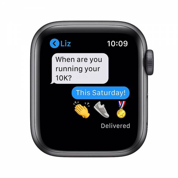 Apple Watch SE GPS + Cellular 44mm Space Gray Aluminium Case with Black Sport Band - Regular Apple Watch SE GPS + Cellular 44mm Space Gray Aluminium Case with Black Sport Band - Regular