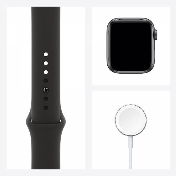 Apple Watch SE GPS + Cellular 44mm Space Gray Aluminium Case with Black Sport Band - Regular Apple Watch SE GPS + Cellular 44mm Space Gray Aluminium Case with Black Sport Band - Regular