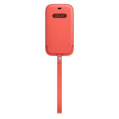 Pochette en cuir avec MagSafe pour iPhone 12 | 12 Pro - Rose agrume Apple