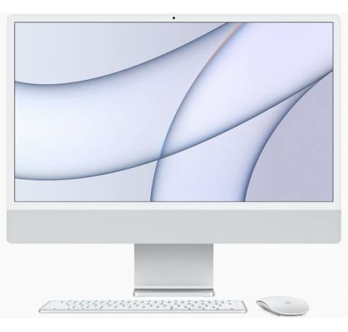 24-inch iMac Retina 4.5K display M1 chip 8core CPU 7core GPU 256GB Silver  Apple