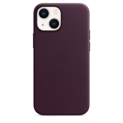 Coque en cuir avec MagSafe pour iPhone 13 mini - Cerise noire Apple