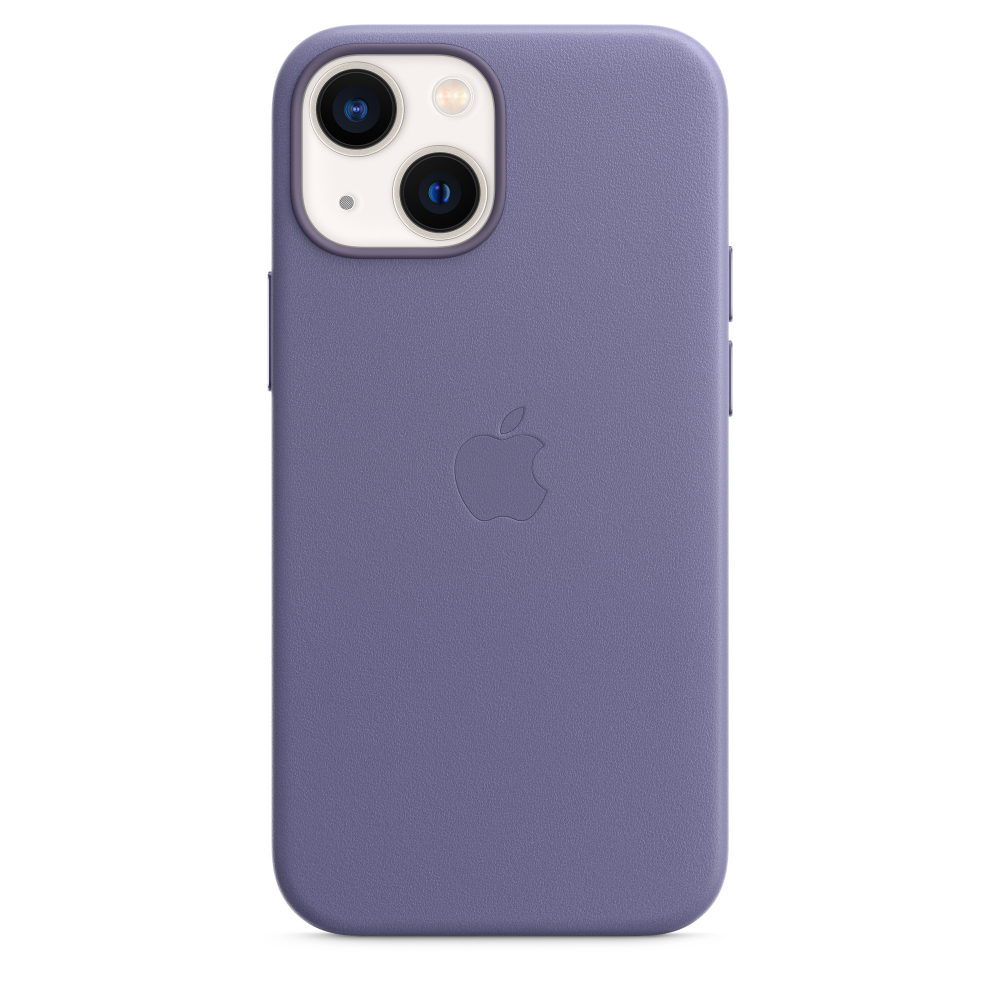 Apple Smartphonehoesje Leren hoesje met MagSafe voor iPhone 13 mini - Blauweregen