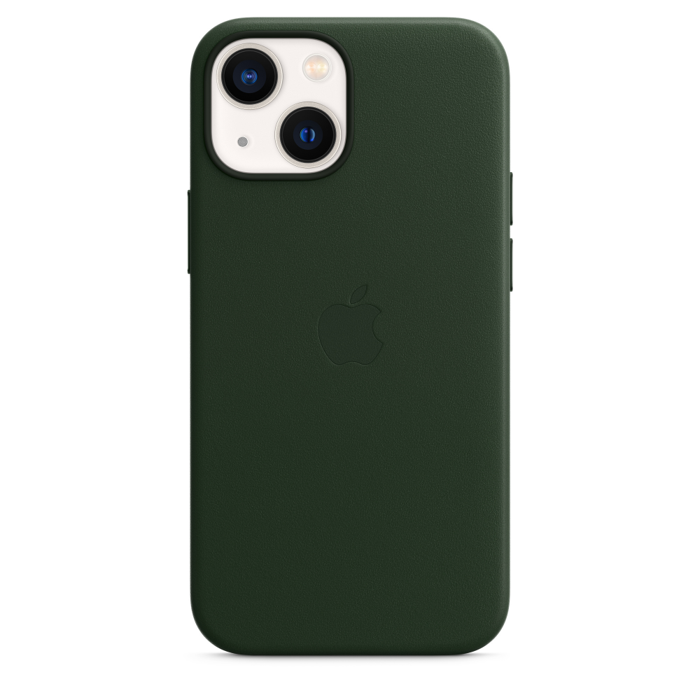 Leren hoesje met MagSafe voor iPhone 13 mini - Sequoia-groen 