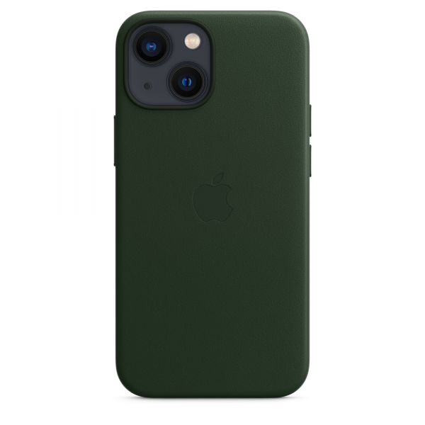 Leren hoesje met MagSafe voor iPhone 13 mini - Sequoia-groen 