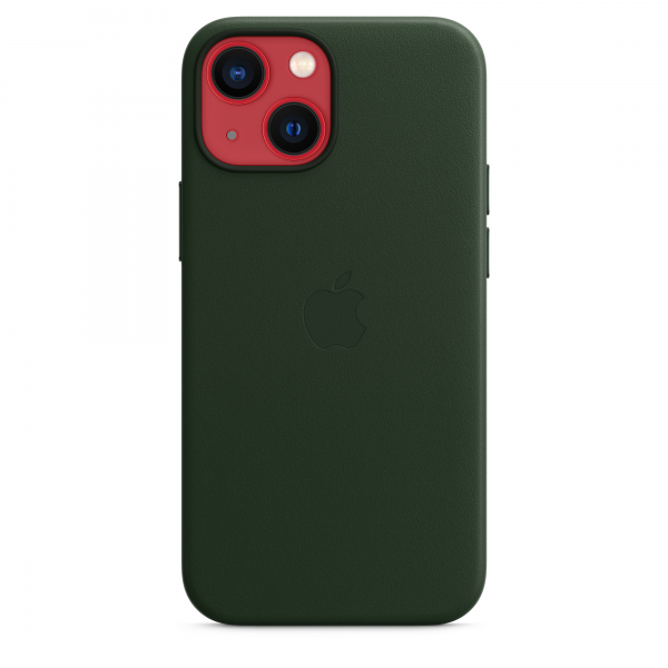 Leren hoesje met MagSafe voor iPhone 13 mini - Sequoia-groen 