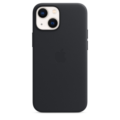 Coque en cuir avec MagSafe pour iPhone 13 mini - Minuit Apple
