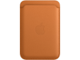 Porte-cartes en cuir avec MagSafe pour iPhone - Ocre
