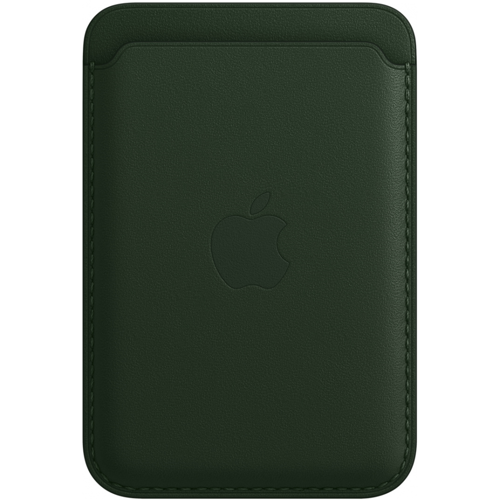 Leren kaarthouder met MagSafe voor iPhone - Sequoia-groen 