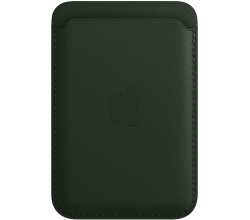 Leren kaarthouder met MagSafe voor iPhone - Sequoia-groen Apple