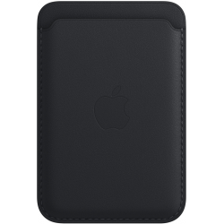 Porte-cartes en cuir avec MagSafe pour iPhone - Minuit Apple