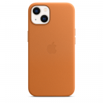 Coque en cuir avec MagSafe pour iPhone 13 - Ocre 