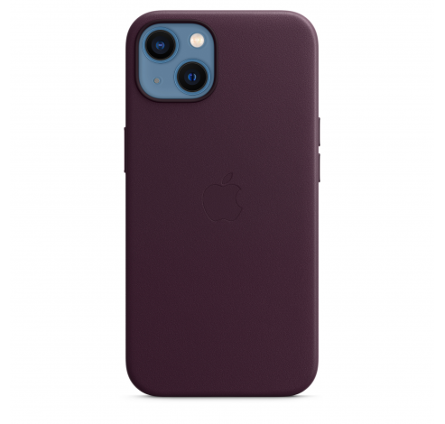 Coque en cuir avec MagSafe pour iPhone 13 - Cerise noire  Apple