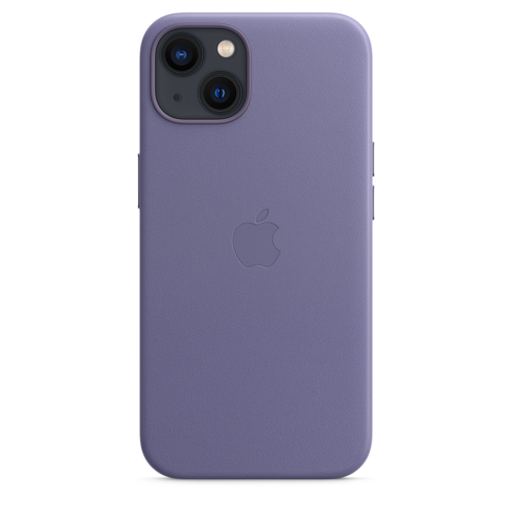 Apple Smartphonehoesje Leren hoesje met MagSafe voor iPhone 13 - Blauweregen