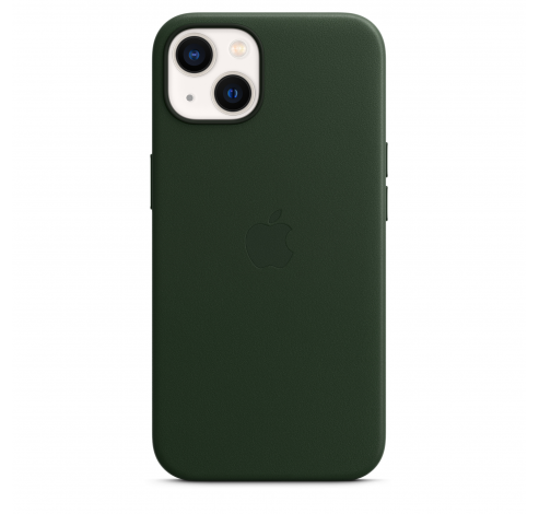 Coque en cuir avec MagSafe pour iPhone 13 - Vert séquoia  Apple