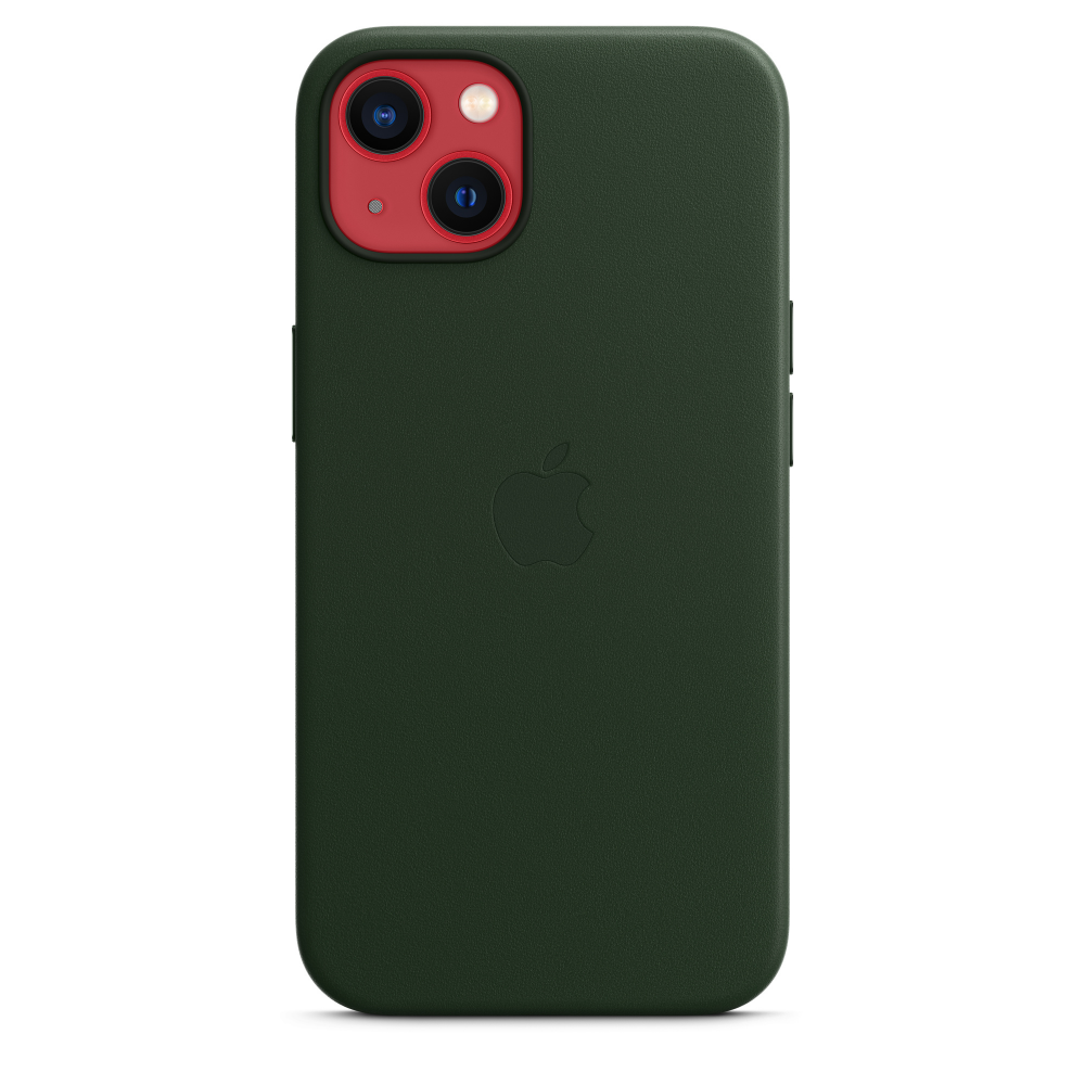 Apple Smartphonehoesje Leren hoesje met MagSafe voor iPhone 13 - Sequoia-groen