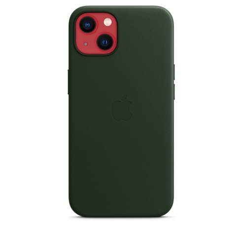 Coque en cuir avec MagSafe pour iPhone 13 - Vert séquoia  Apple