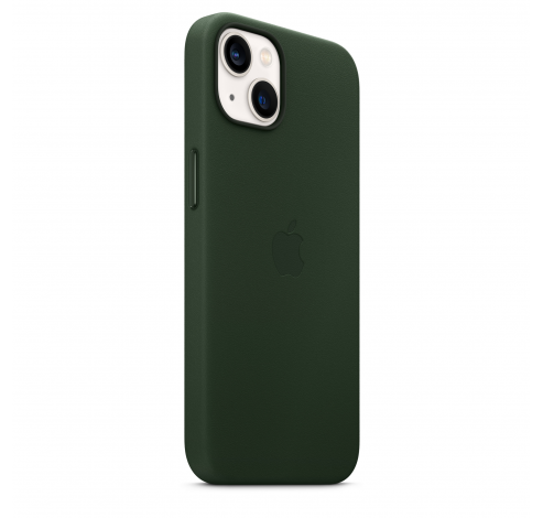 Coque en cuir avec MagSafe pour iPhone 13 - Vert séquoia  Apple