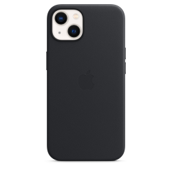 Coque en cuir avec MagSafe pour iPhone 13 - Minuit Apple