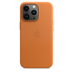 Leren hoesje met MagSafe voor iPhone 13 Pro - Goudbruin Apple