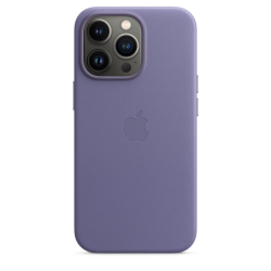 Leren hoesje met MagSafe voor iPhone 13 Pro - Blauweregen Apple