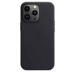 Coque en cuir avec MagSafe pour iPhone 13 Pro - Minuit Apple